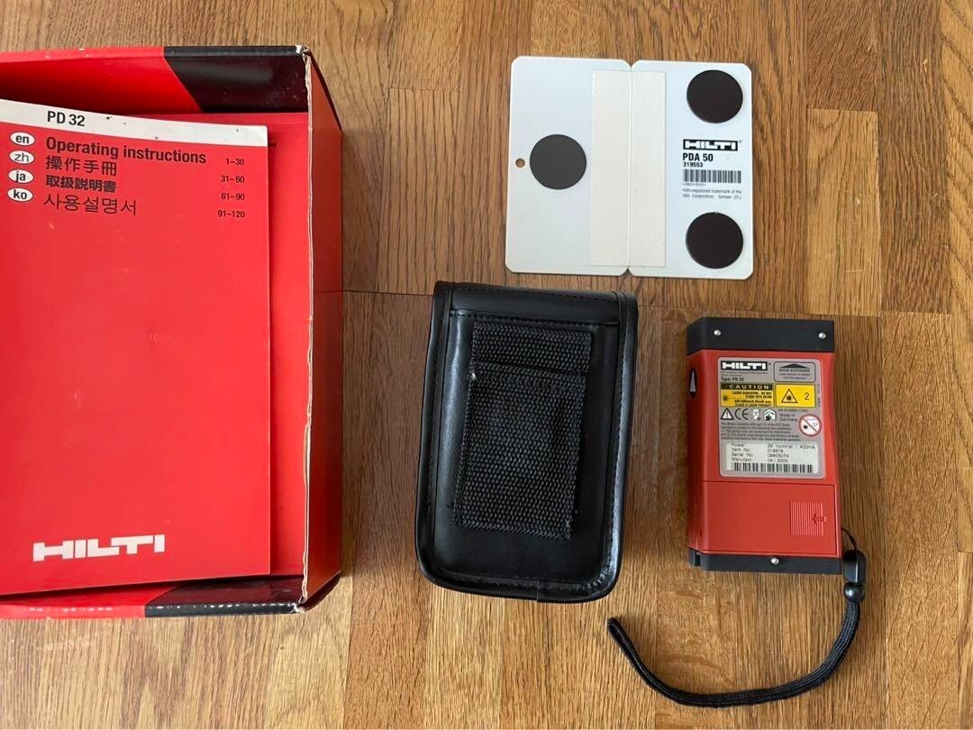 Hilti PD 32 PDA 70 Range Meter Measuring Distance Tool w Hilti PD 32 PDA 70 Range Meter Measuring Distance Tool w