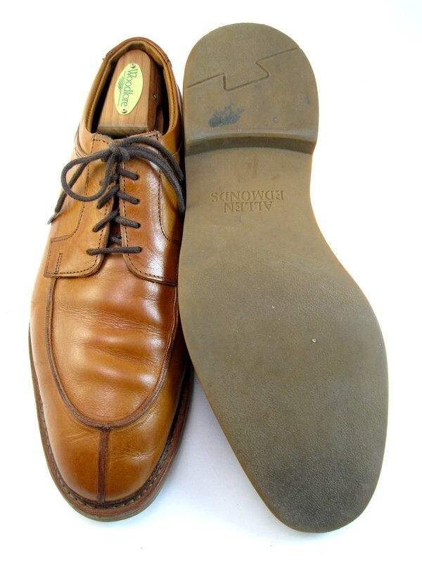 Allen Edmonds "DENALI" Leather Split-Toe Derby 9.5 D Cognac USA DISCONTIND(392N)