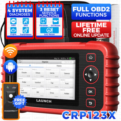 2025 LAUNCH CRP123X OBDLA2 Scanner Fault Code Reader Car Diagnostic Tool SRS ABS