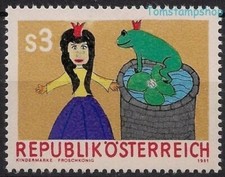 Austria 1981 The Frog King - Princess Animation Cartoons Stories Tales 1v MNH