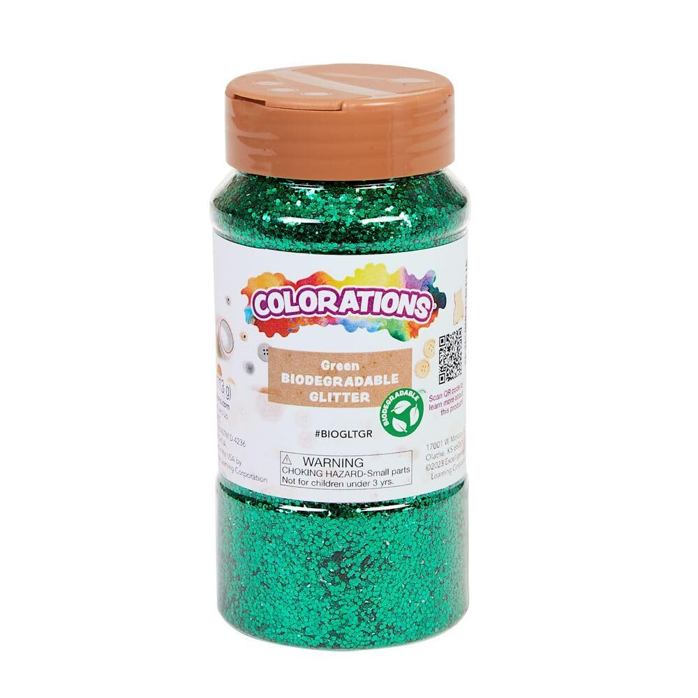 Colorations Biologisch abbaubarer grüner Glitzer, 118 ml