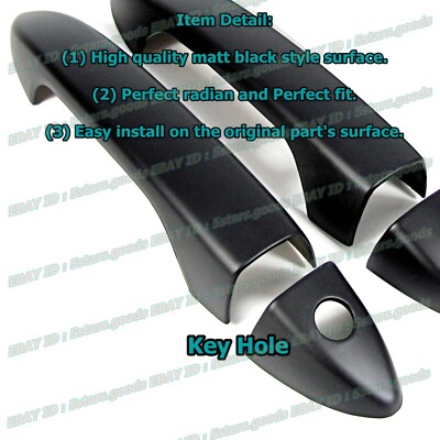 Matte Black Door Handle Cover Trim For 2013–2017 Honda Accord Coupe – Self-Adhesive, No Drill