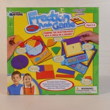 Boredom Busters Kids Math Game Fraction Puzzle, Fun  Educational Ages 3-8 NEW