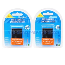 Non-OEM Camera for Battery CANON NB-1L 1LH NB1L S110 S200 S400 S500 (2PK)