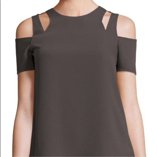 NWT Cooper & Ella Padma Cold-Shoulder BLACK Top SZ M - Picture 2 of 15