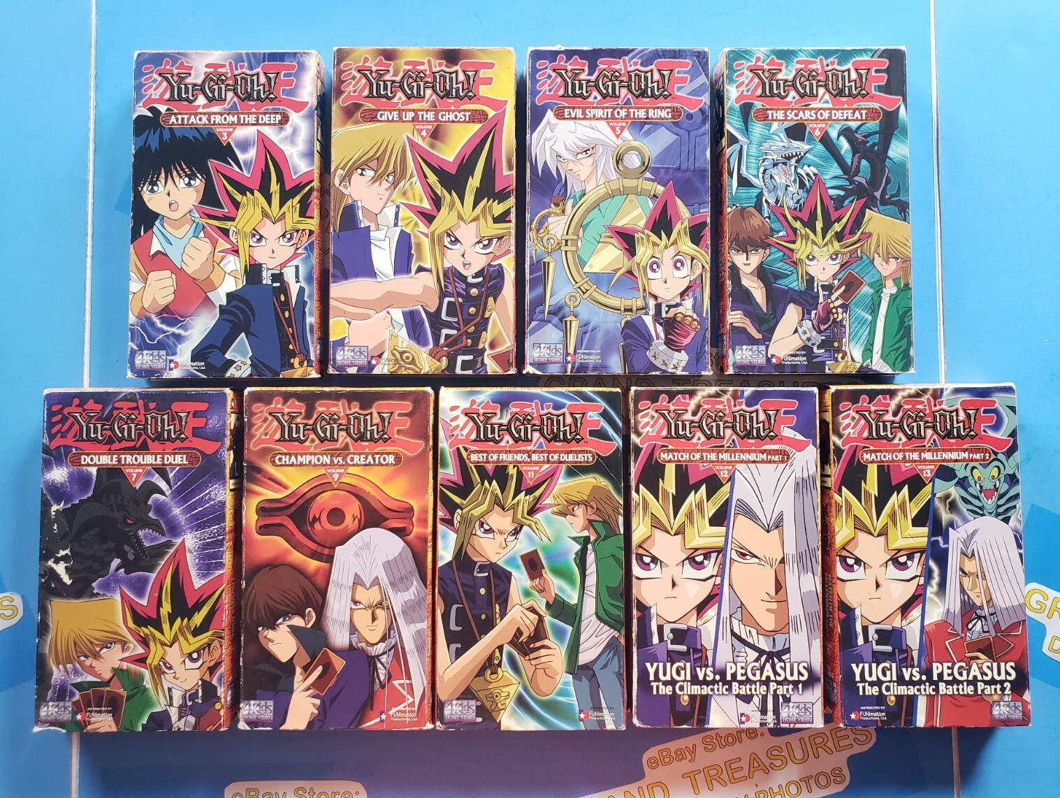 LOT OF 17 *VTG* 1996 YUGIOH VHS TAPES Vol Duels Duelists YuGiOh 90s