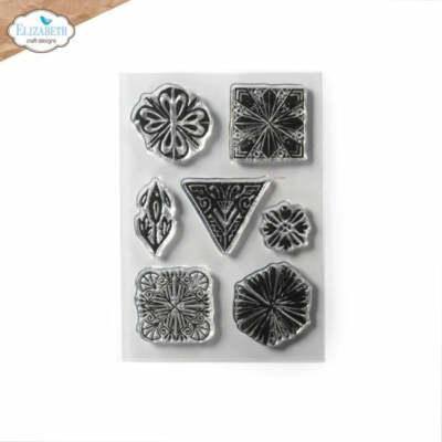 Elizabeth Craft Designs Stamp Set - Florals n' Fabrick Collection - Let's Decora