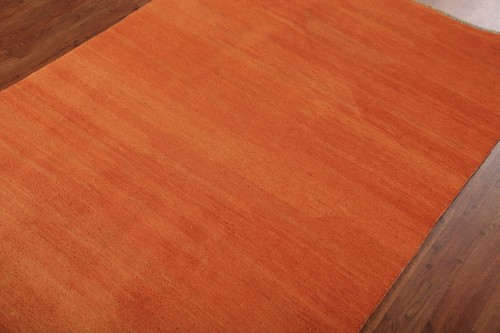 Luxuriöser Gabbeh solides Design moderner Wollteppich - brandneu 4x6 Fuß - Bild 7 von 18