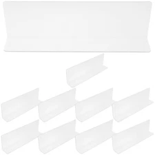 10Pcs Shelf Dividers L Shape Commodity Dividers Clear Closet Dividers Cabinet US