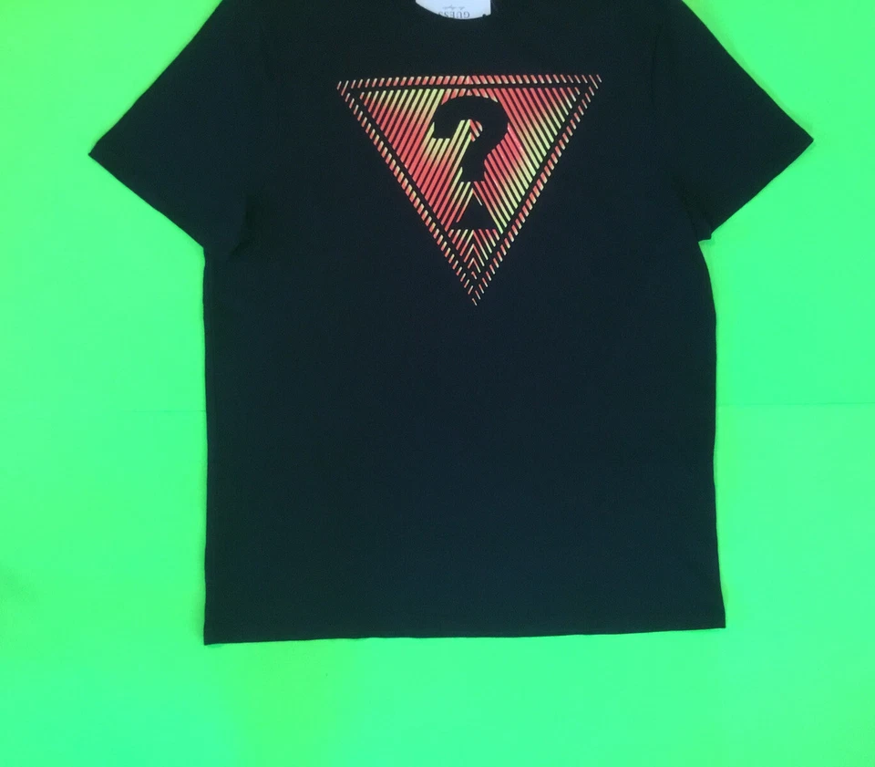 GUESS Los Angeles Men’s Short Sleeve T-Shirt Size MEDIUM Black w/Orange,Yellow - Image 4 of 4