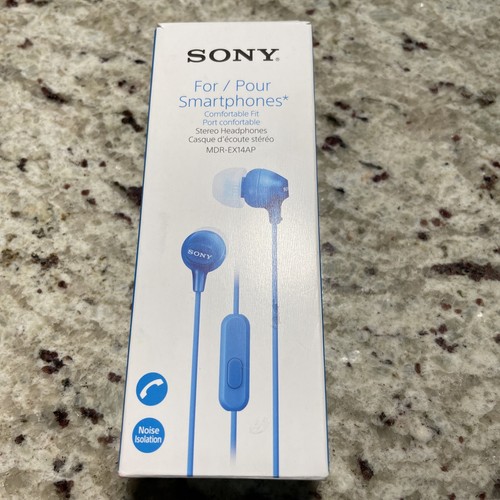 Sony MDREX14AP Headset Ear Bud Headphones MDREX14AP BLUE With Box eBay