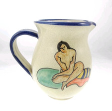 4.5" Thyssen Bornemisza Museum Spain Pitcher Creamer Nude Woman Horses
