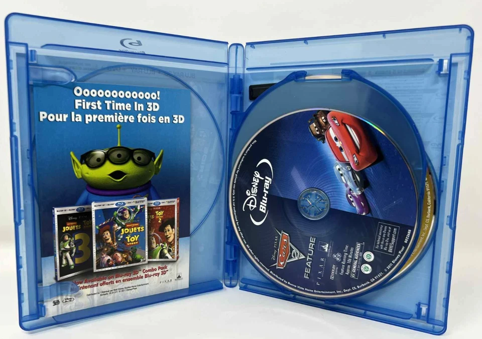 Cars 2 3D (Blu-ray/DVD, 2011, 4-Disc Set) w/Lenticular Slipcover - Image 3 of 3