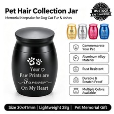 Pet Cremation Urn Holder for Small Dog Cat, Keepsake Memorial Box for Ashes