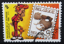 BELGIUM 1988 Spirou: Comic Strip Character 9f. Set of 1. Fine USED. SG2963.