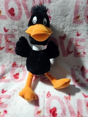 New 1992 Vintage Daffy Duck Plush Toy Warner Bros Stuffed Animal Black 11'' Show