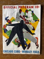 1963 Reds V Cubs Baseball Ball Program O’Toole Signed Rose, Brock RC F Robinson