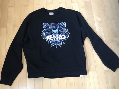 Original Kenzo Paris Tiger Sweatshirt    Tiger Stickerei - Größe 3XL - schwarz