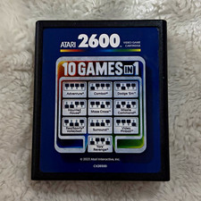 10 Games in 1 - Atari 2600 Video Game Cartridge - Multi-Game Compilation TESTED! image