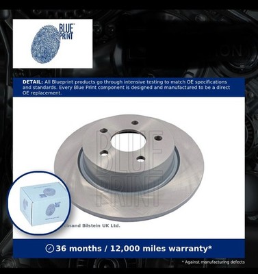 2x Brake Discs Pair Solid fits FORD KUGA Mk2, Mk2 TDCi Rear 2012 on 280mm Set