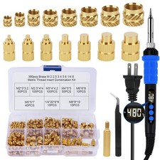 390PCS Soldering Iron Heat Set Insert Tool,90W Digital Soldering Iron with 38...