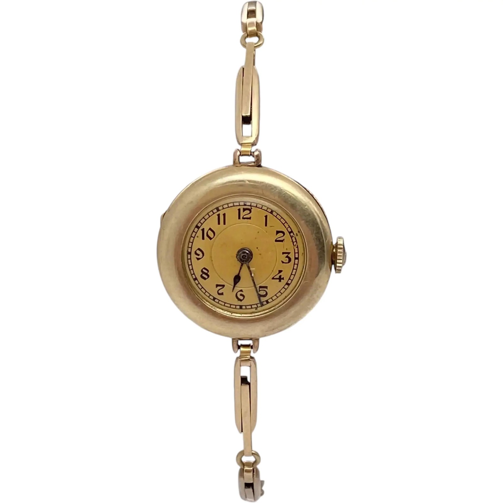 Jaeger Lecoultre 14k Yellow Gold Champagned Dial Ladies Vintage Watch