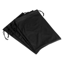4Pack Ski Goggle Bag Microfiber Snow Goggles Case Drawstring Pouch Black