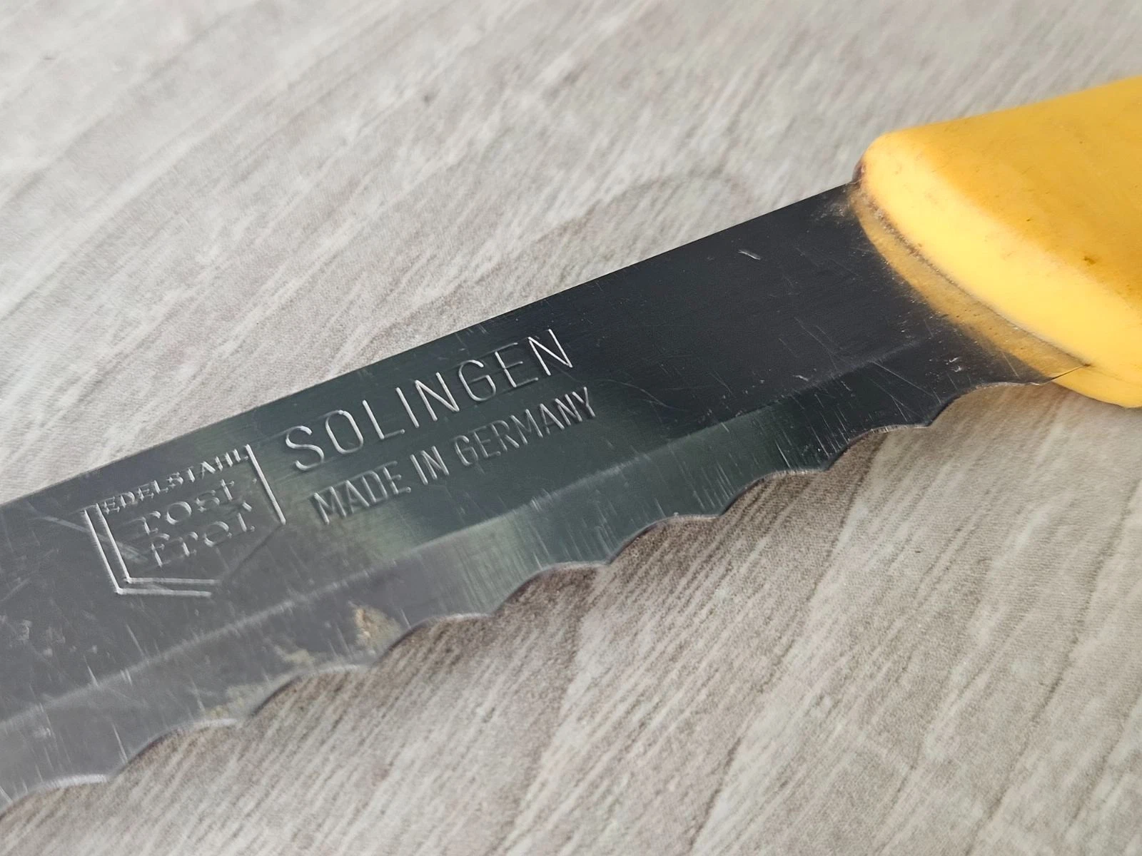 Vintage Solingen Germany Serrated Kitchen Knife Rostfrei Stainless Steel
