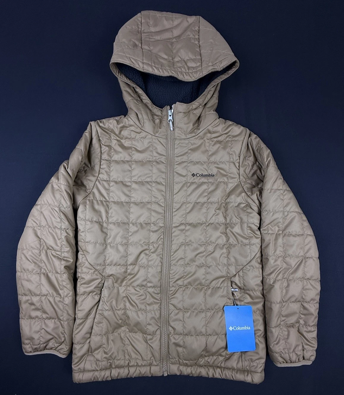 Columbia Rugged Ridge™ II Sherpa Lined Hooded Jacket Youth M (10/12) Tan Brown