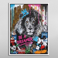 Leah ideas Be a Dreamer King Framed Wall Art Canvas - 60cm x 80cm