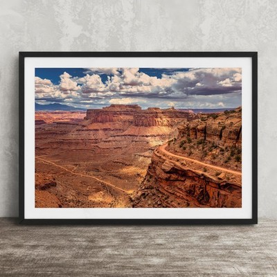 Canyonlands National Park Print Shafer Trail Desert Landscape Art Utah