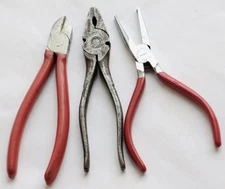 3 Pr. of Pliers: Boker 732-6 / W. Germany / Bridge Tool St. Louis, MO. Company