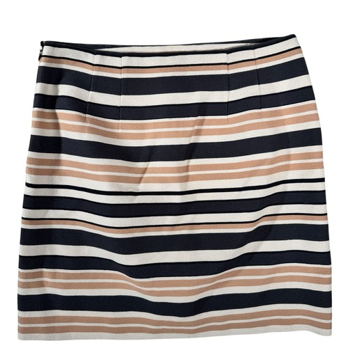 Falda midi a rayas horizontales multicolor ANN TAYLOR LOFT línea A para mujer talla 8 - Imagen 1 de 24