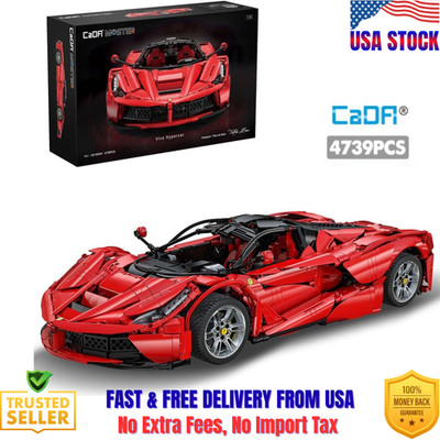 CaDA Master C61505W LaFer Supercar Building Set, 1:8 Scale Sports Car Building