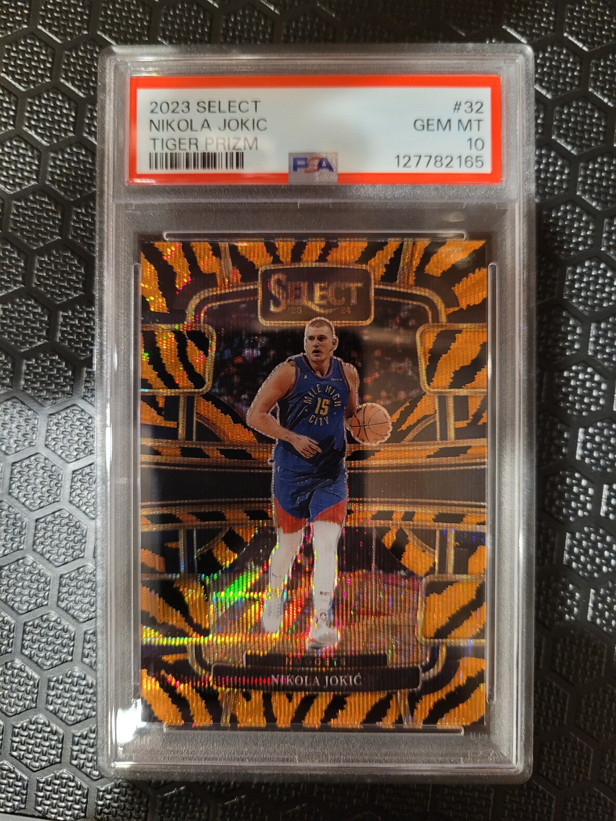 2023 select nikola jokic tiger prizm #32 concourse PSA 10