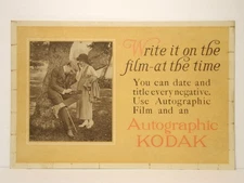 Antique  Kodak  Cardboard Poster/Display  Autographic Kodak  20" x 13 1/4"  Rare
