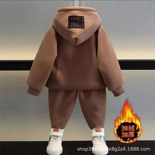 Winter and Autumn Warm Thickened Padded2 Piece Fleece  image 3