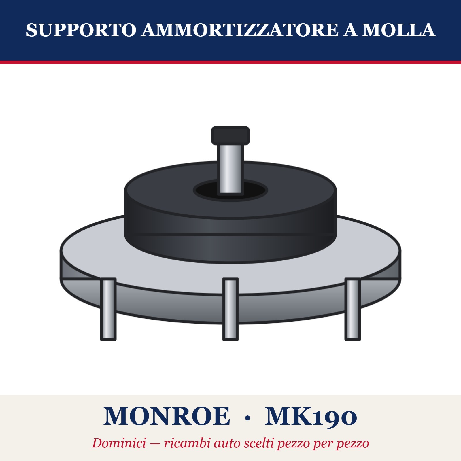 MONROE MK190 Supporto ammortizzatore a molla MOUNTING KIT senza supporto - Immagine 3