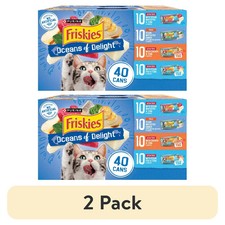2P Purina Friskies Ocean Of Delight Gravy Variety Pack, Wet Cat Food, 5.5oz, 40P