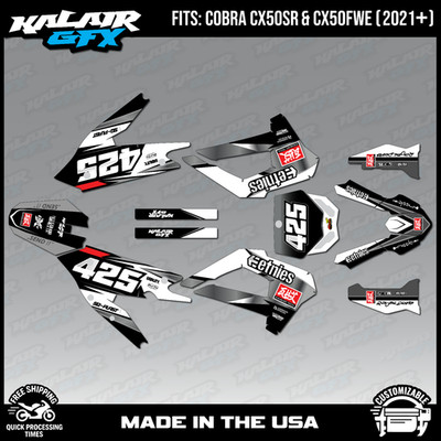 Graphics Kit for COBRA CX50SR CX50FWE 2021-2026 Screech Series - White