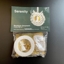 Vintage NOS Lee Wards SERENITY Angel Wreath Sequin Bead Christmas Ornament Kit