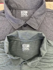 32 DEGREES Cool Men’s Polo Performance 2 Pack polo shirt (GREEN/GRAY L )NWOT