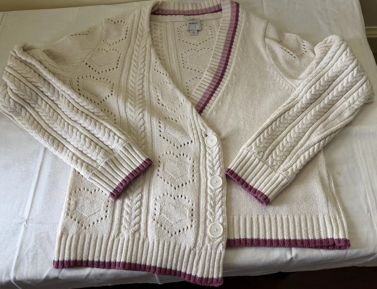 Anthropologie-Hearts Knit Hood-Ivory Anthropologie Heart Sweaters for Women for sale | eBay main image 3