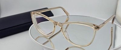 Warby Parker Louise 664 Eyeglasses Frame Transparent Gold 55-16-140