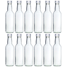 12x 350ml Universalflasche Klarglas für Öl