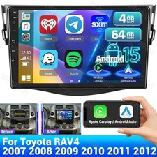 For Toyota RAV4 2007-2012 Android 15 Car Stereo Radio Wifi Apple Carplay GPS 64G