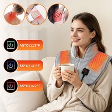 USB Electric Heated Shoulder Neck Pad 3 Heat Levels, Winter Warmer & Pain Relief