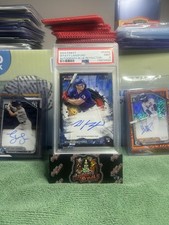 2024 Finest Wyatt Langford RC Blue Refractor Auto 63/99 Texas Rangers