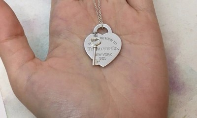 Tiffany & Co. Heart Tag Key Pendant Necklace