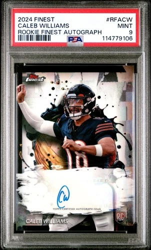 2024 Topps Finest - PSA 9 Rookie Finest Autograph Caleb Williams #RFA-CW (RC)